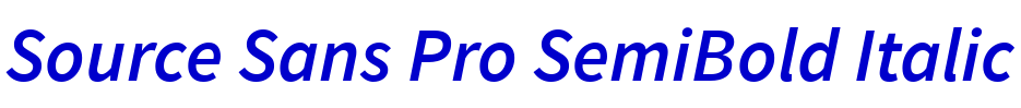 Source Sans Pro SemiBold Italic Schriftart